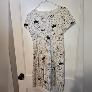 Wonder Nation White Dress with Black Graphic Print